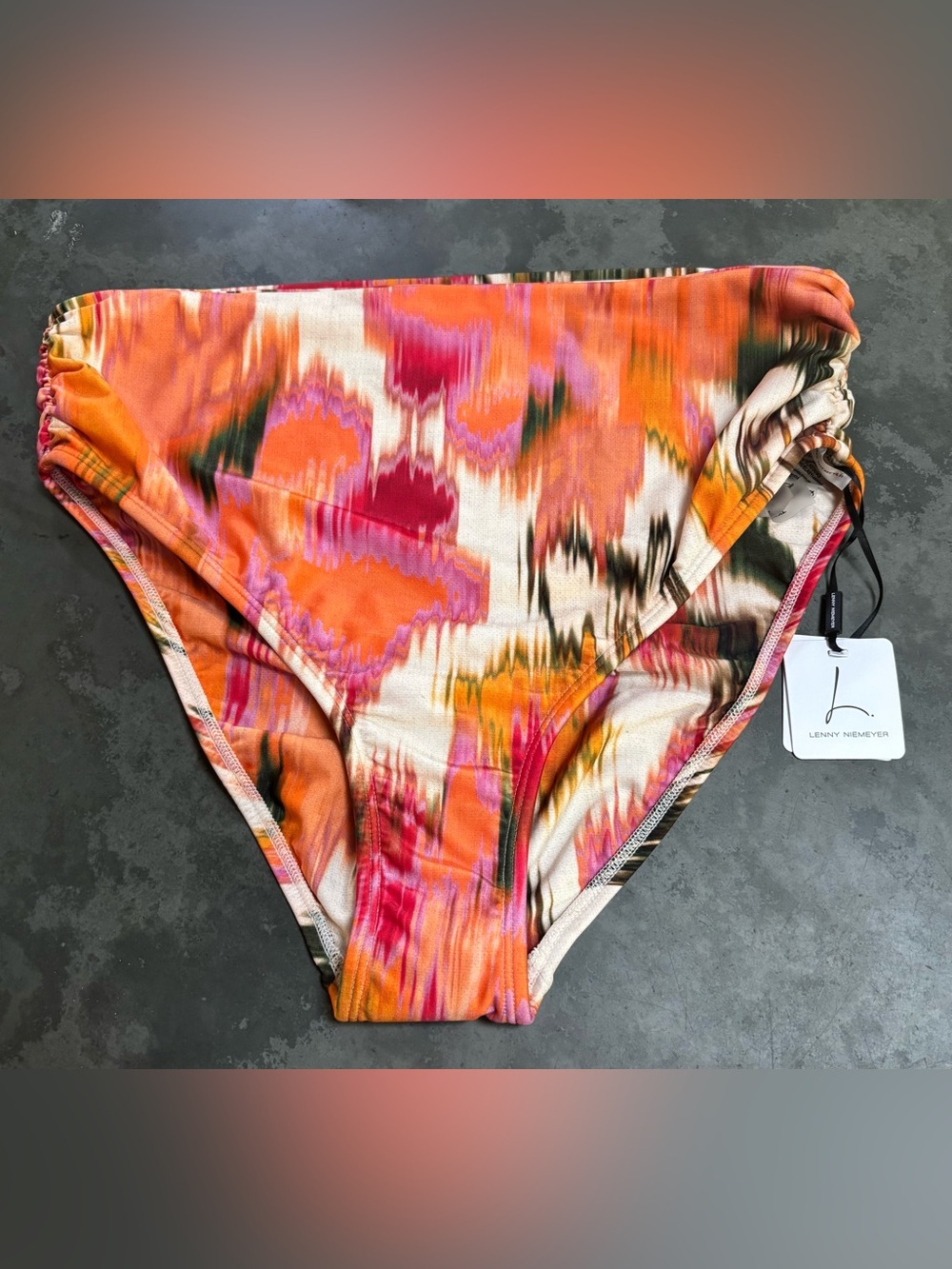 Lenny Niemeyer Ruched Bikini Bottom in Aral